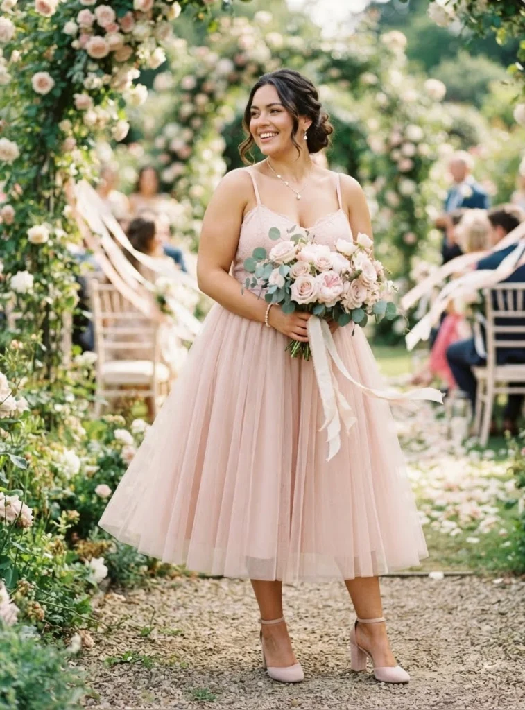 Blush Pink Tulle Midi
