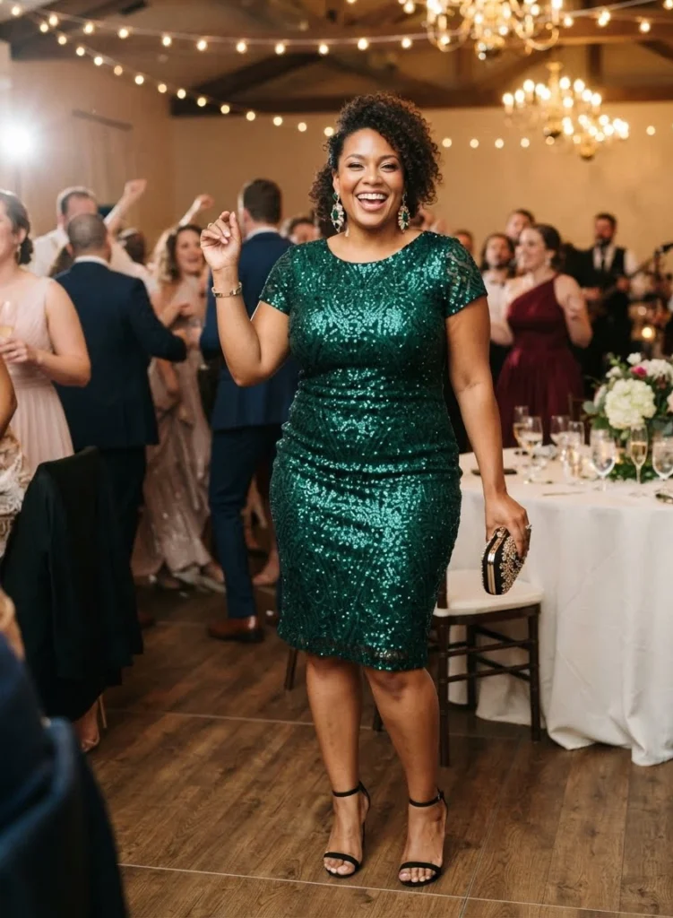 Emerald Sequin Cocktail Dress