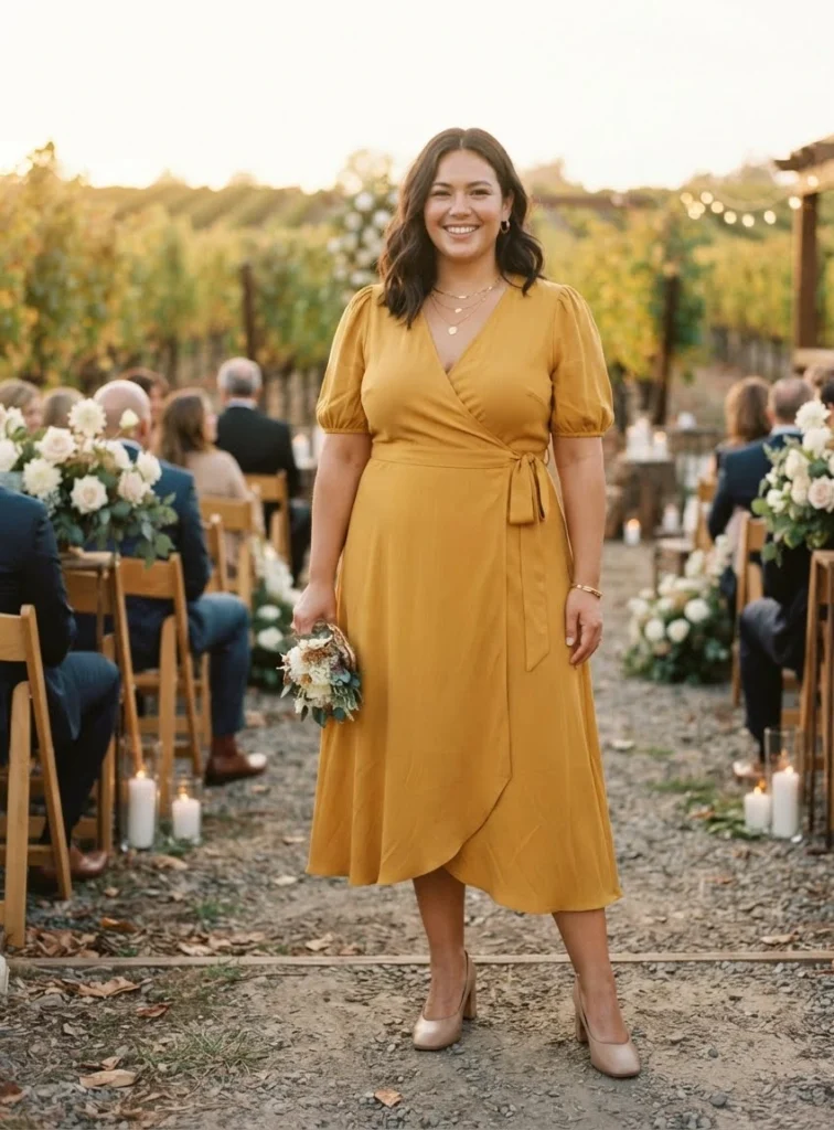 Mustard Yellow Midi Dress