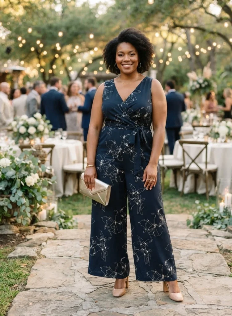 Printed Wide-Leg Jumpsuit
