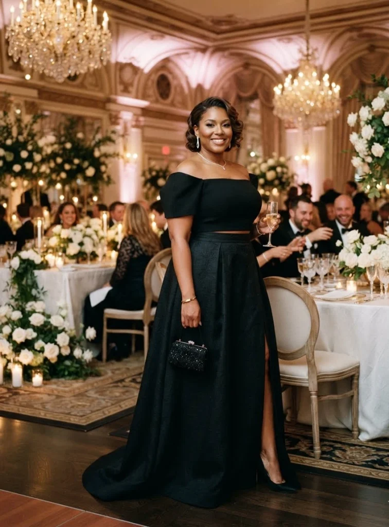 Two-Piece Black-Tie Gown Set