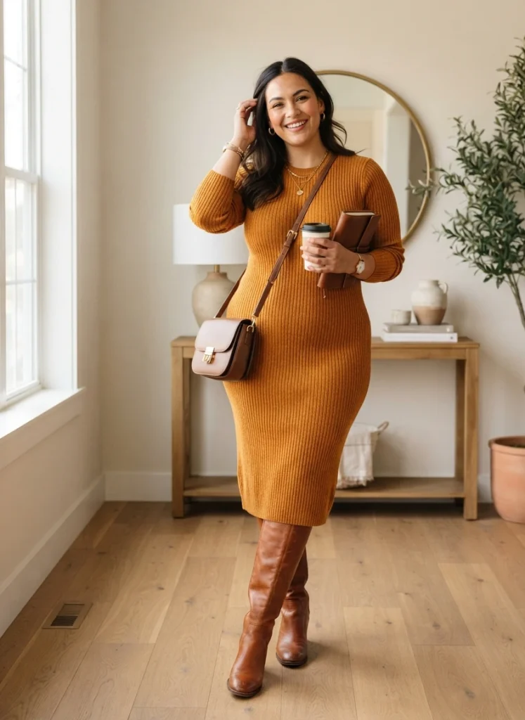 Amber Ribbed Dress