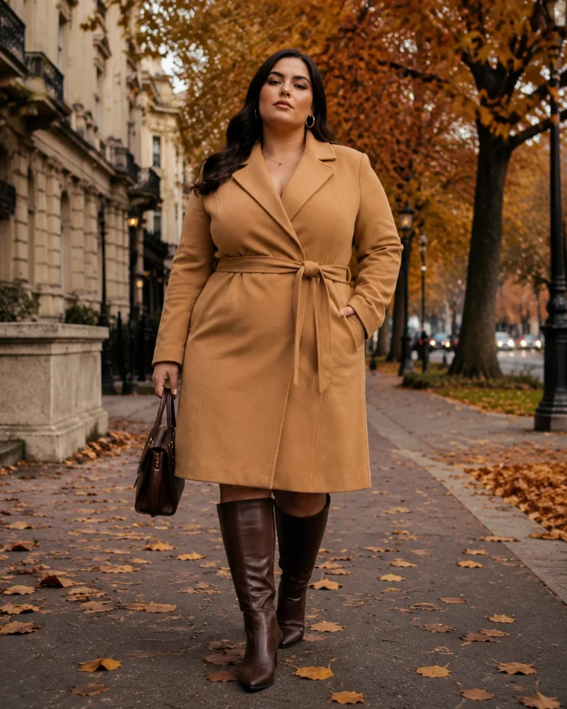 Belted Wool Coat Dress