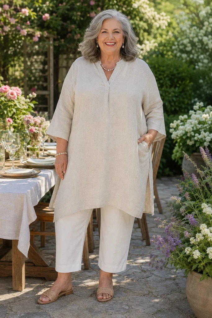 Breezy Linen Tunic & Cropped