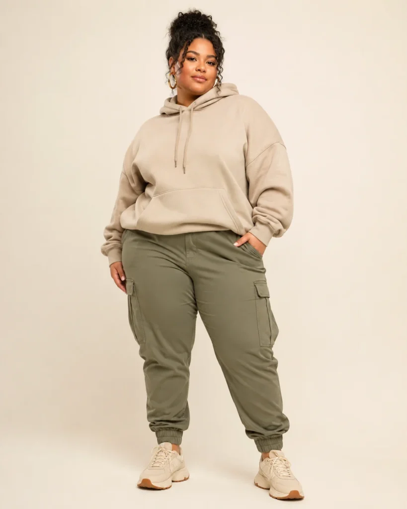 Cargo Joggers with an Oversized Hoodie