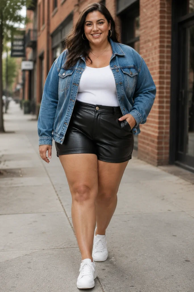 Casual Denim-on-Leather