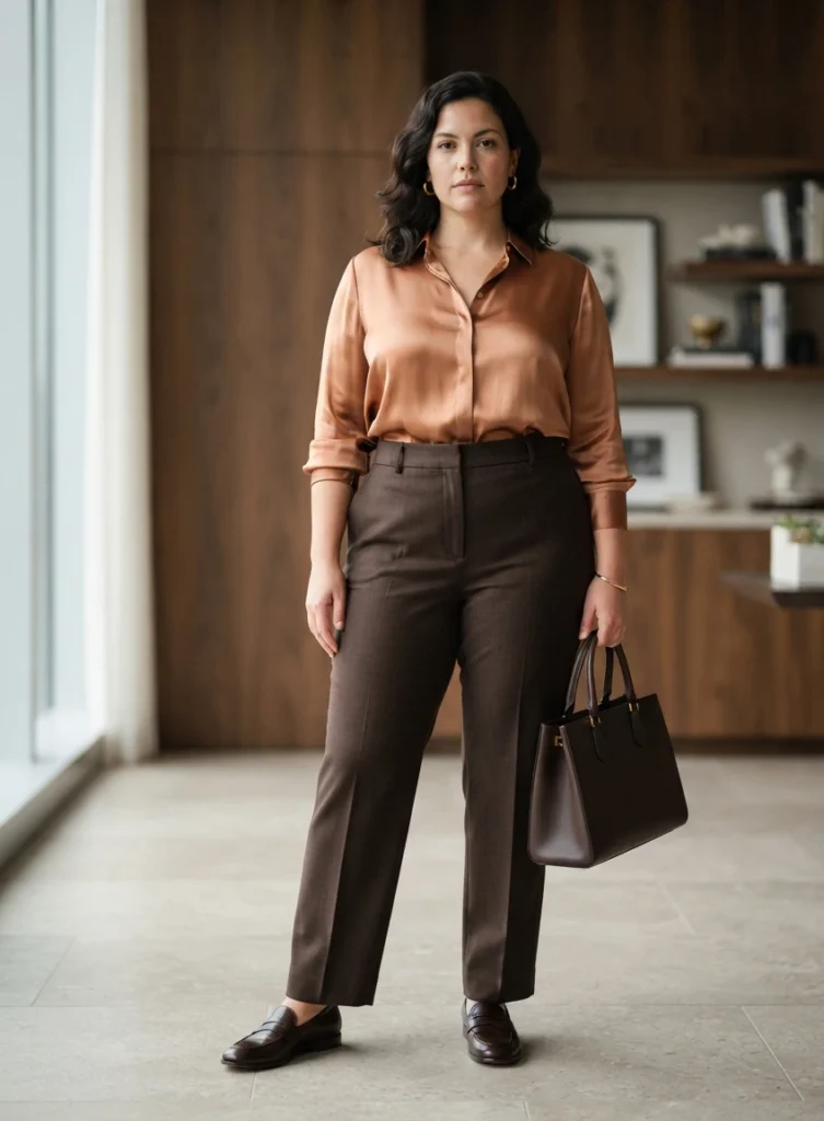Copper Silk Blouse