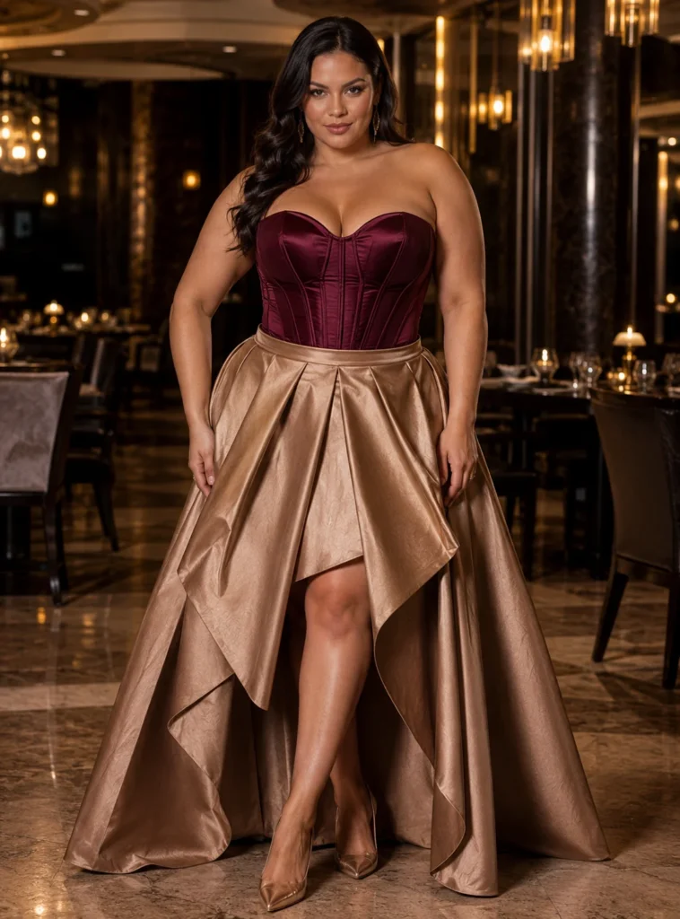 Corset-Style Top With a Statement Skirt for a Trending Look