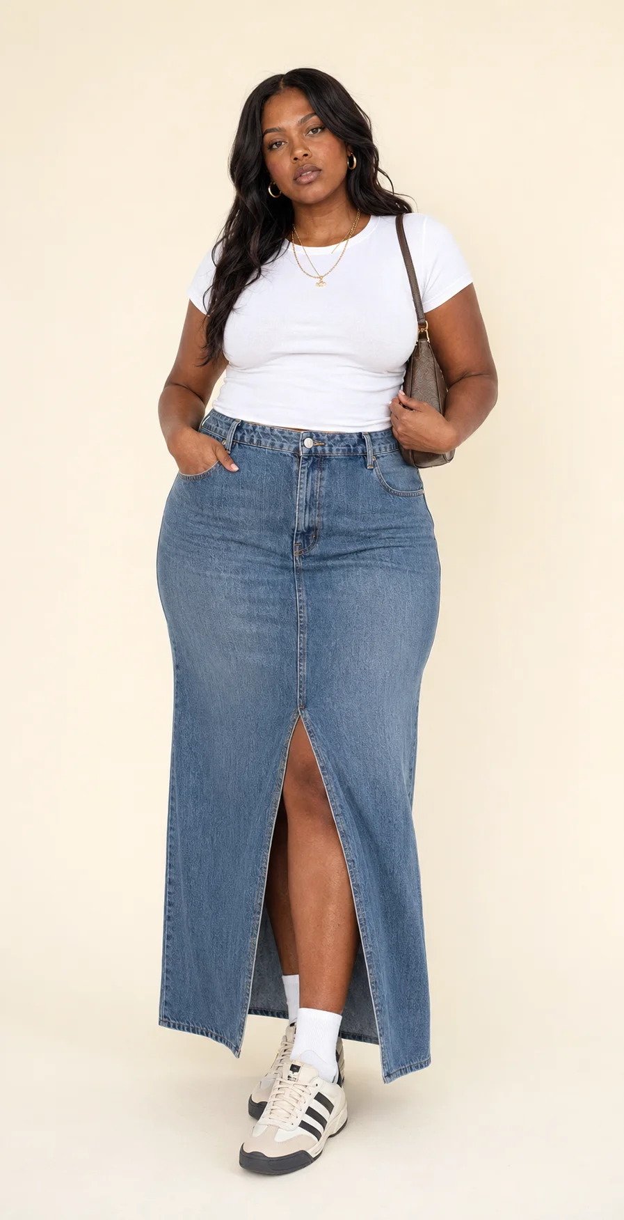 Denim Maxi Skirt