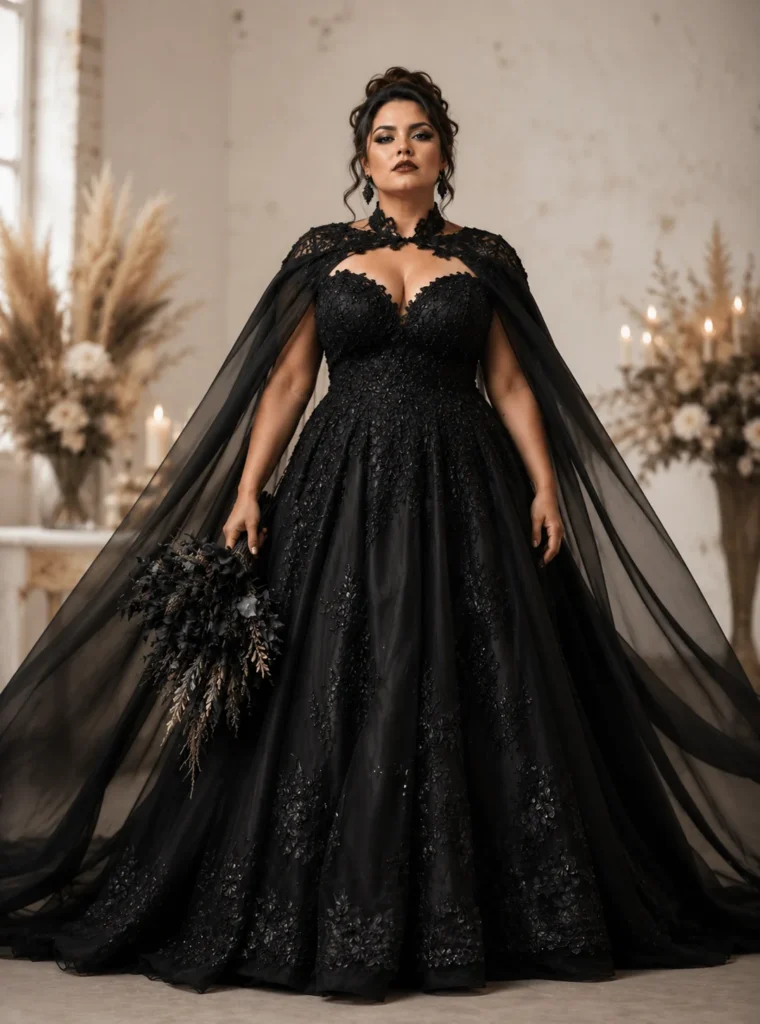 Detachable Cape Dress