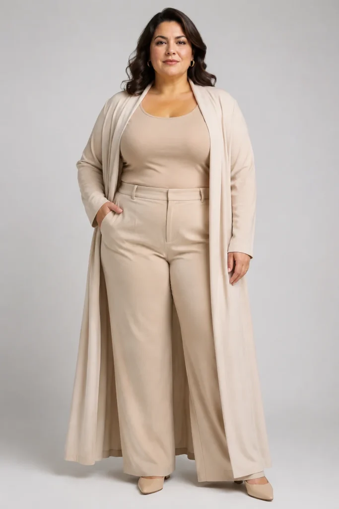 Duster Cardigan & Neutral Base