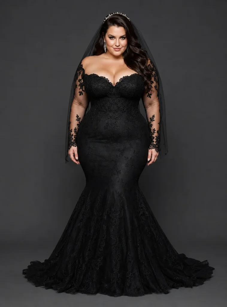 Fitted Black Mermaid Dress