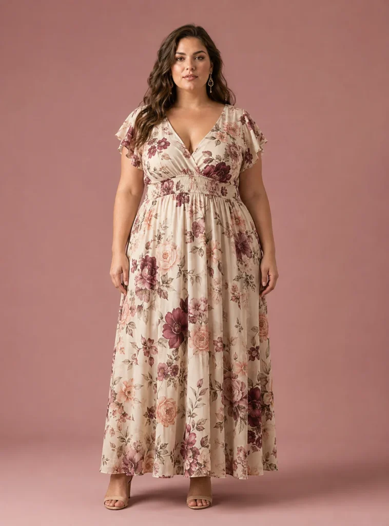 Floral Empire Waist Maxi Dress