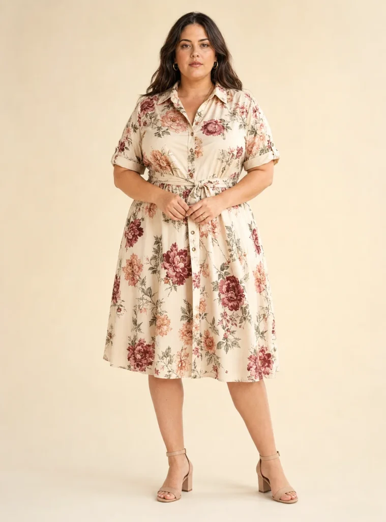 Floral Shirt Dress