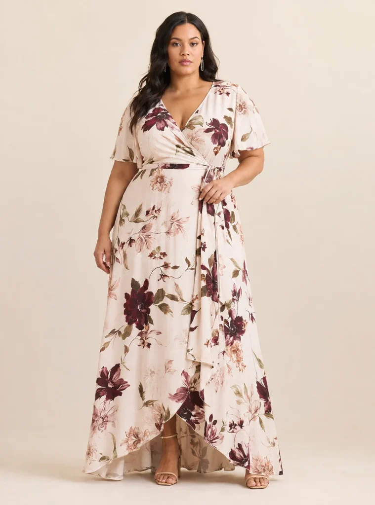 Floral Wrap Maxi Dress