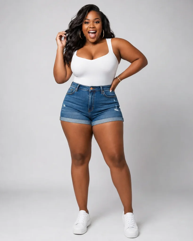 High-Waisted Shorts with a Bodysuit