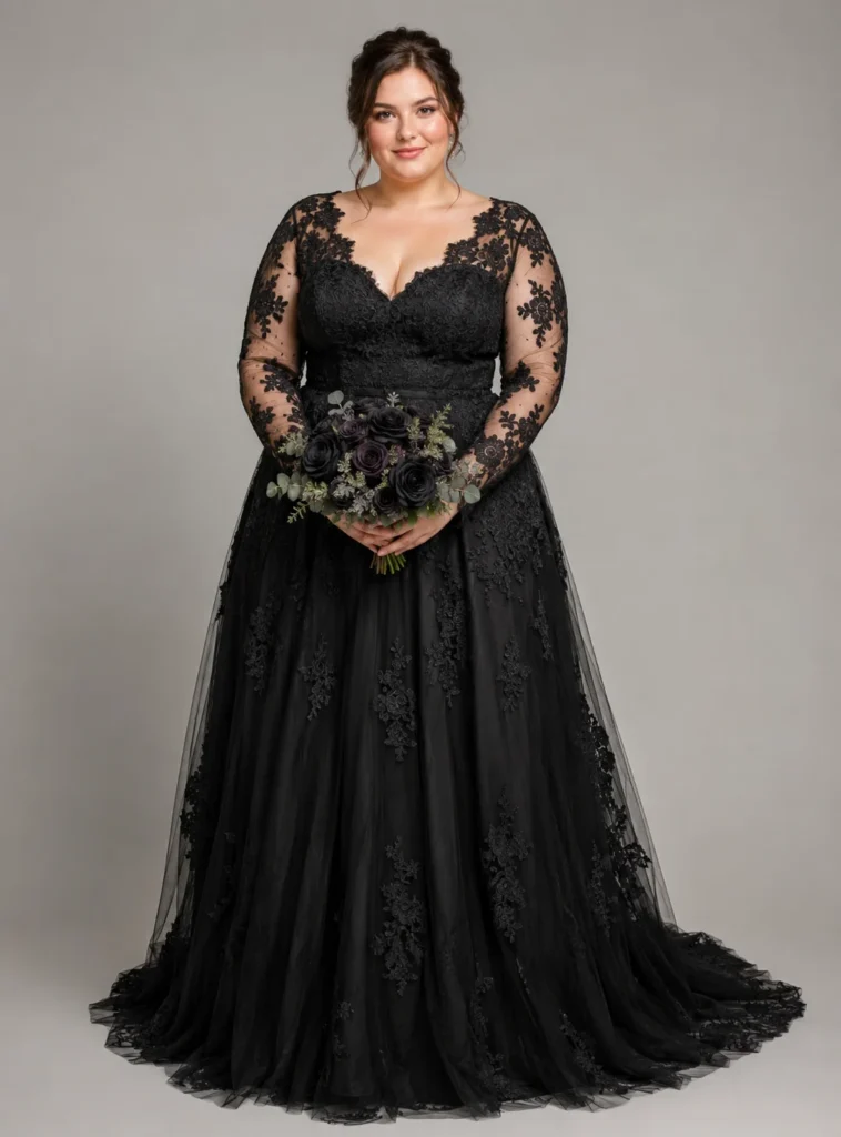 Illusion Lace Sleeves Dress
