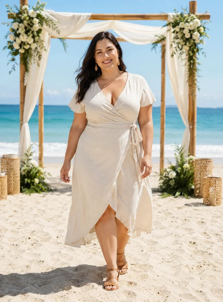 Linen Wrap Dress