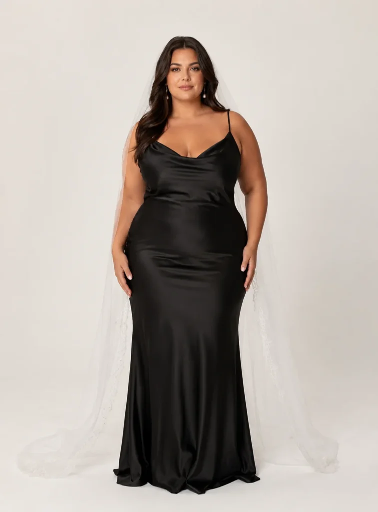 Minimalist Black Slip Dress