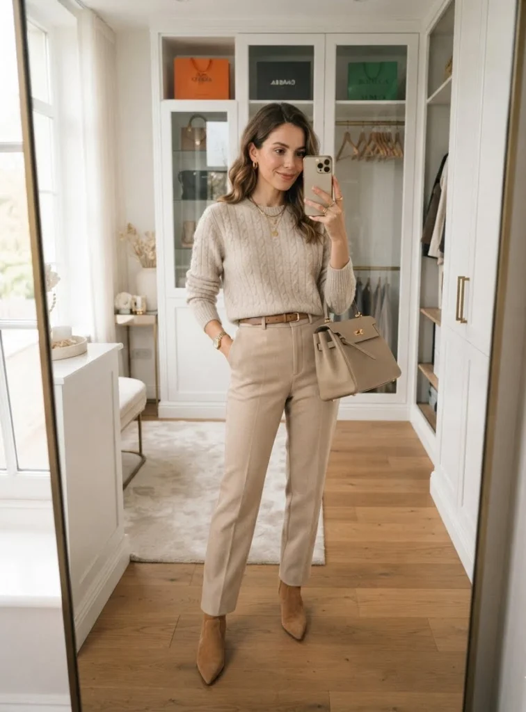 Monochrome Beige Look
