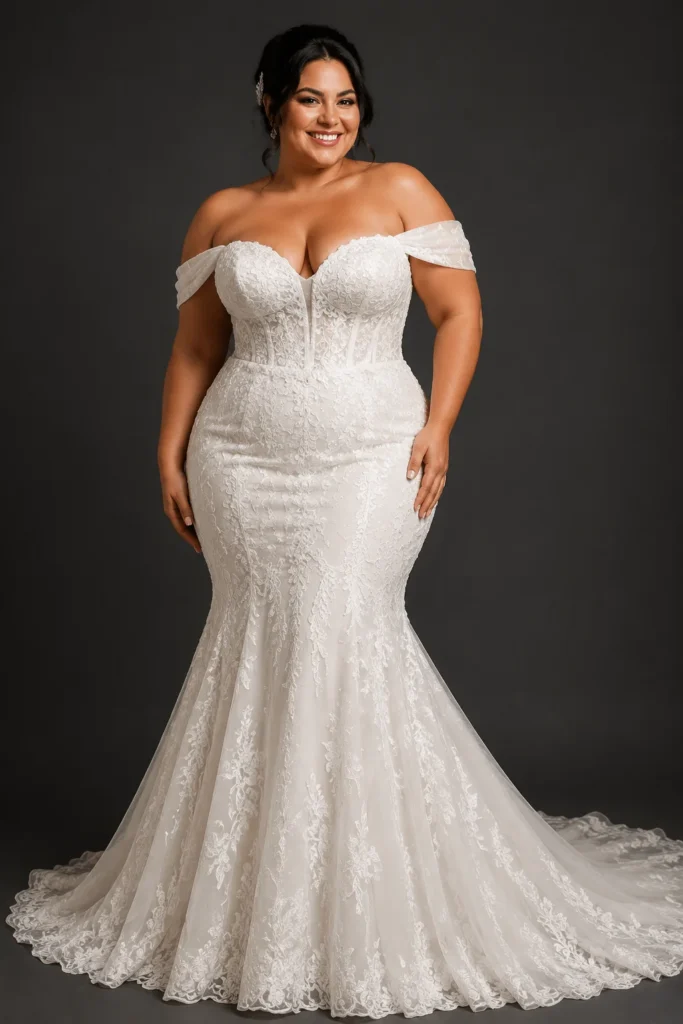 Off-Shoulder Sweetheart Mermaid