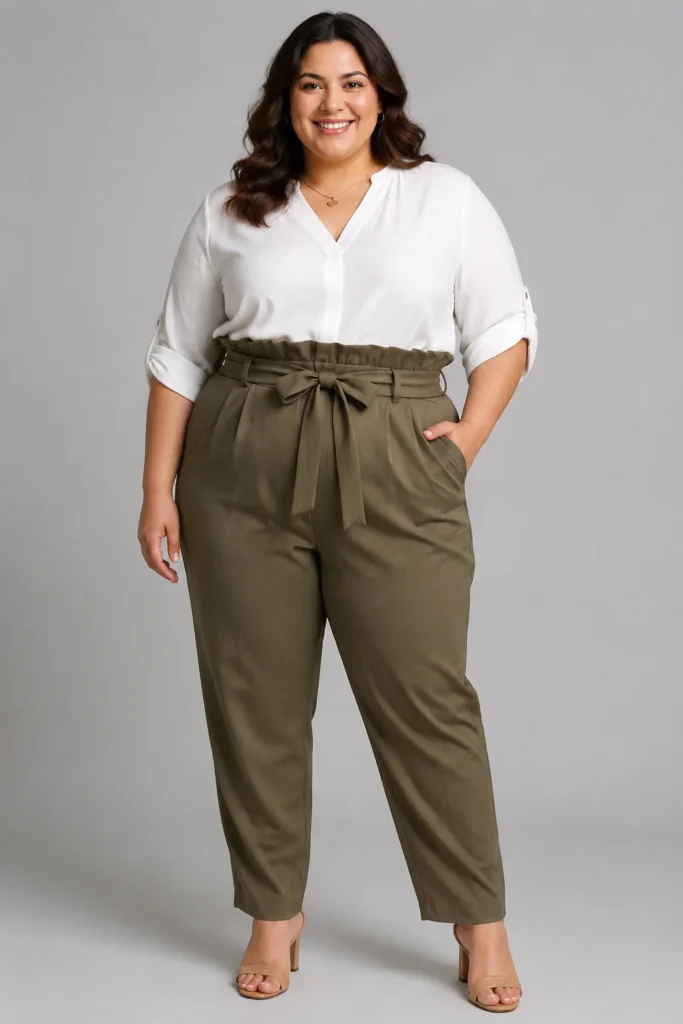 Paperbag Waist Pant & Crisp Blouse
