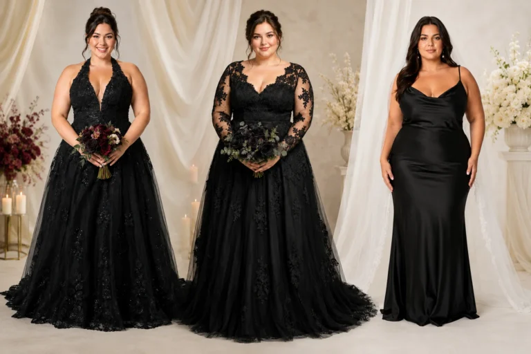 12 Plus Size Black Wedding Dresses That Feel Bold and Beautiful