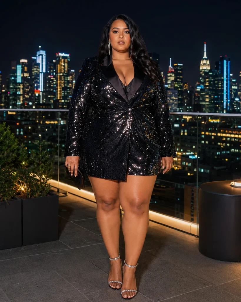 Sequin Blazer Dress