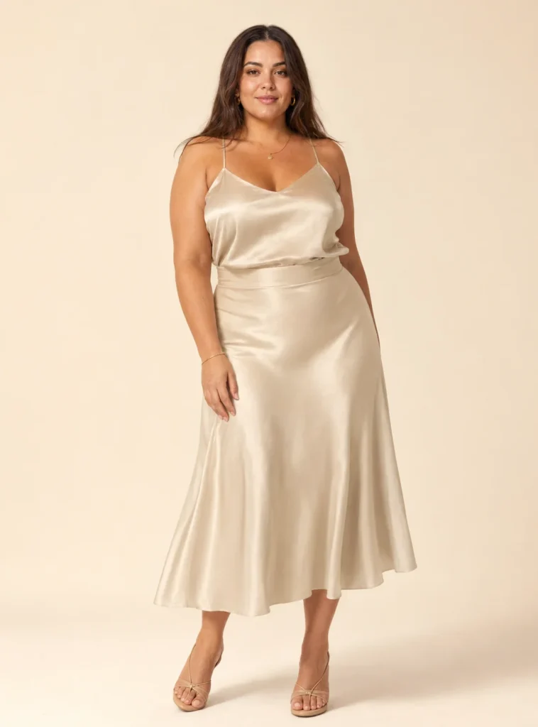 Silk Cami and Midi Skirt Combo