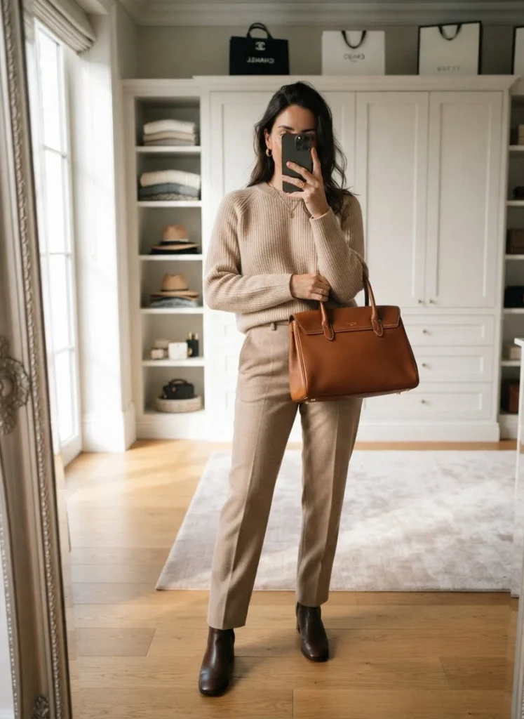 Structured Leather Handbag