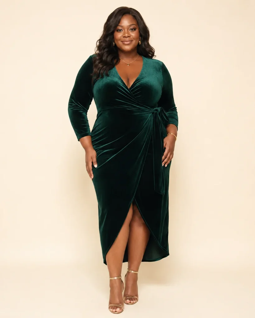 Velvet Wrap Dress