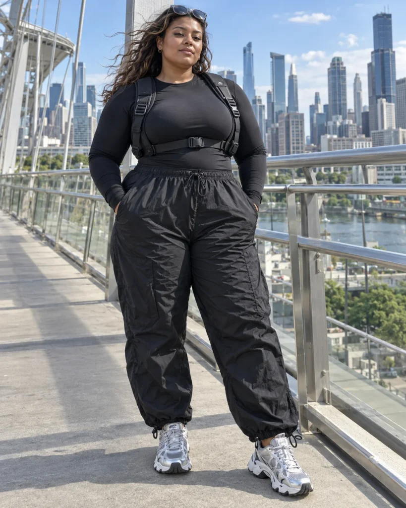Cyberpunk Parachute Joggers & Chest Harness