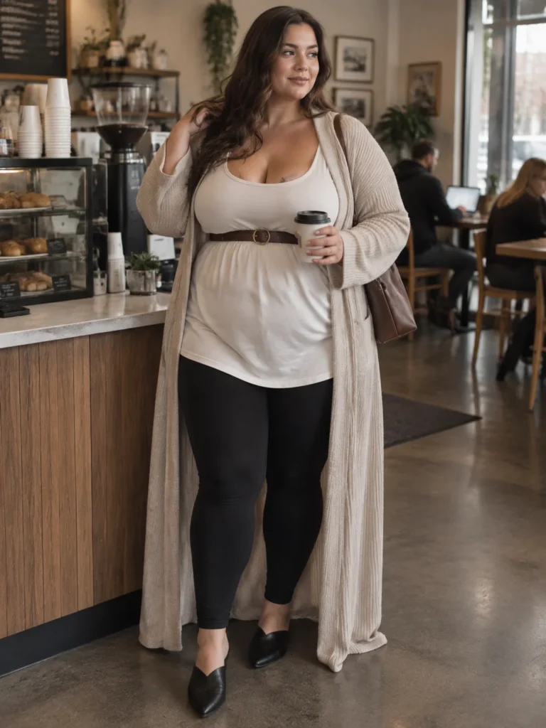 Floor-Grazing Ribbed Cardigan