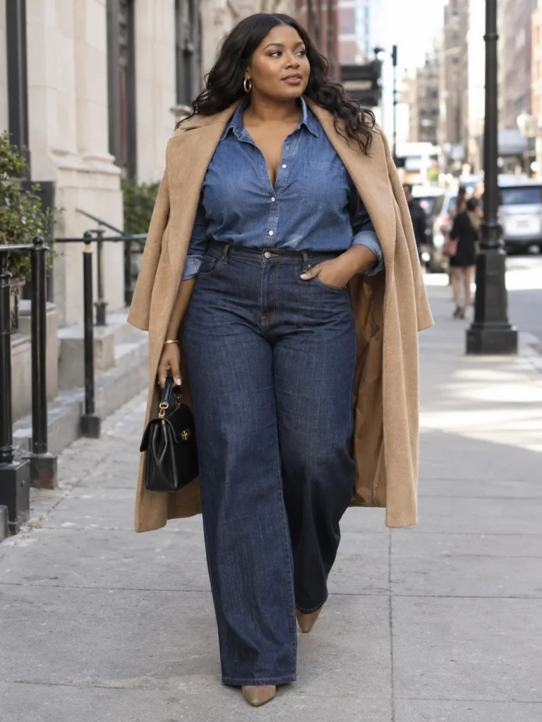 Indigo Denim on Denim & Camel Coat