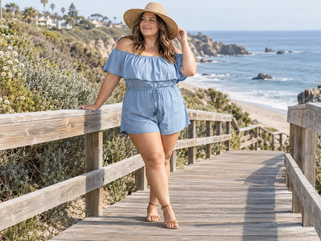 Off-Shoulder Bardot Romper