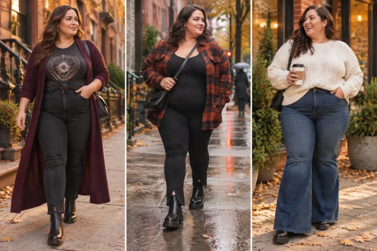 Plus Size Fall Outfits With Black Boots