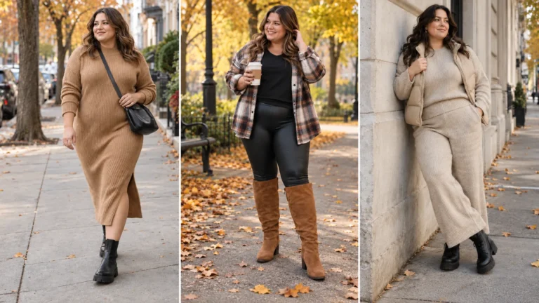 Plus Size Fall Outfits With Boots