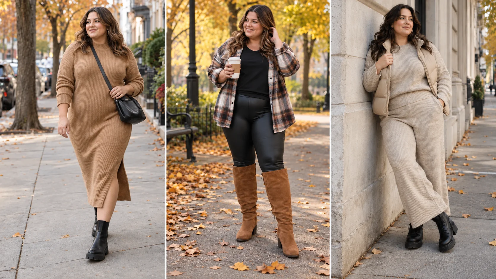 Plus Size Fall Outfits With Boots