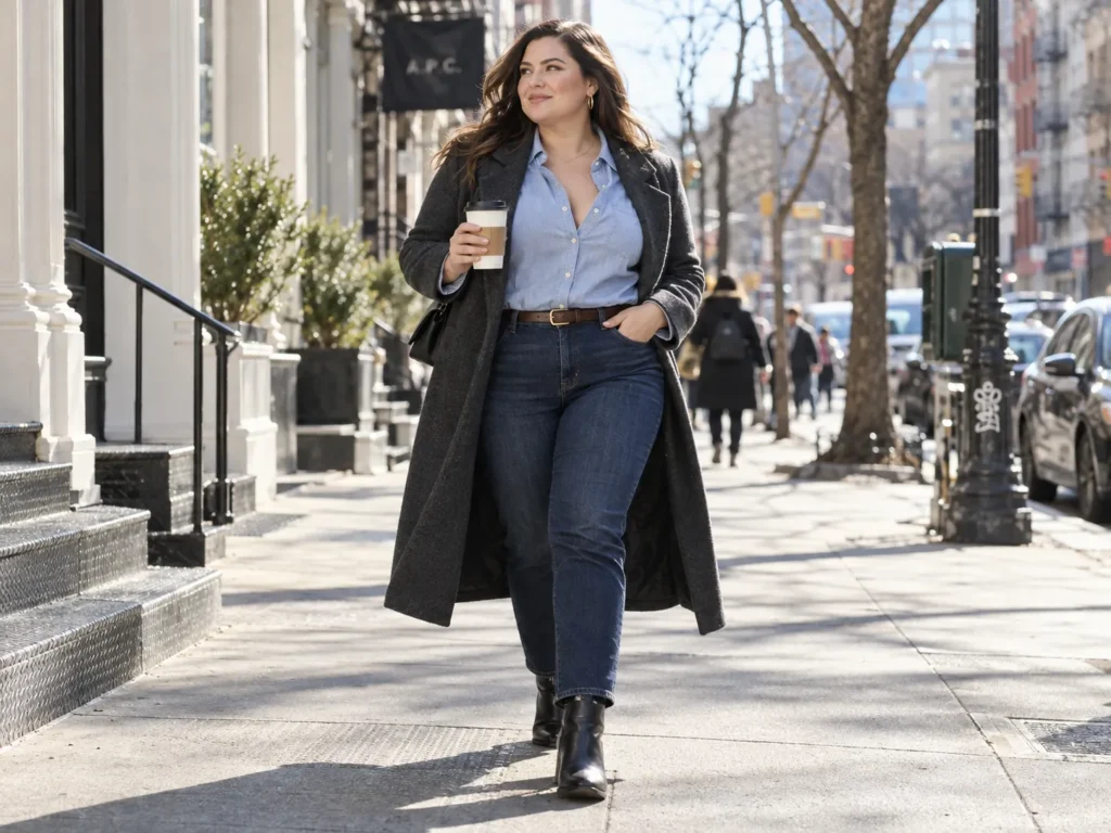 Two-Tone Canadian Tuxedo + Charcoal Coat