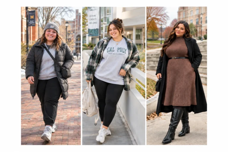 plus size winter outfits for College