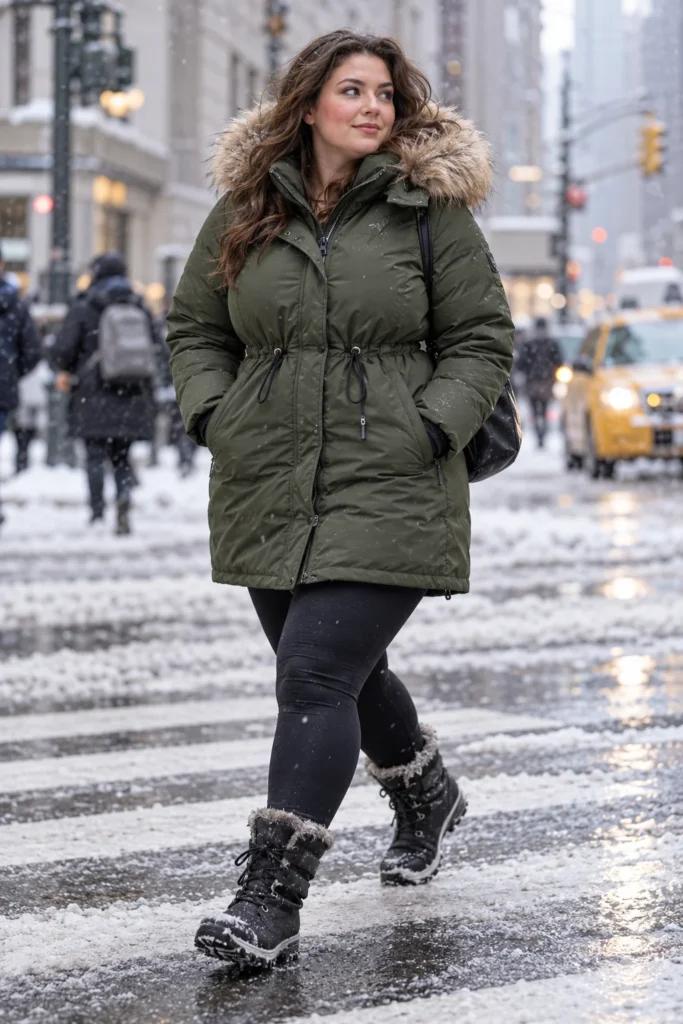 Waterproof Down Parka with Internal Cinch